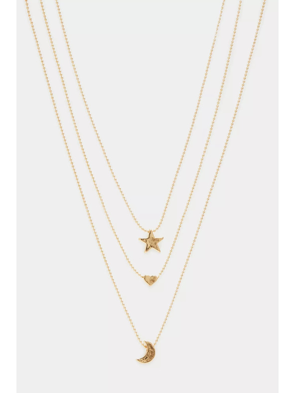 Moodo Златно тройно колие Moodo