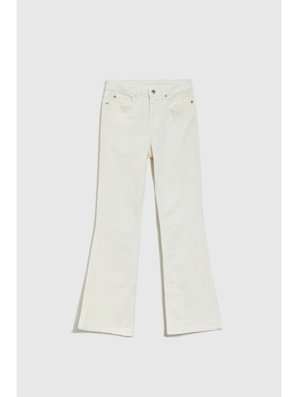 Moodo Кремави дамски камбанообразни дънки