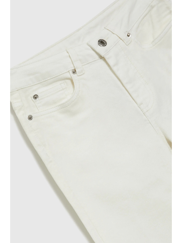 Moodo Кремави дамски камбанообразни дънки