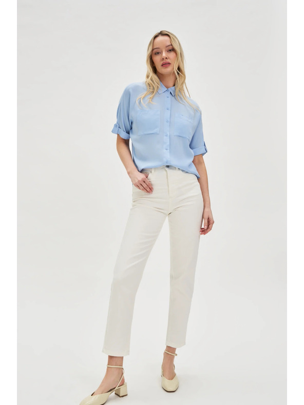 Moodo Бели дамски скъсени дънки