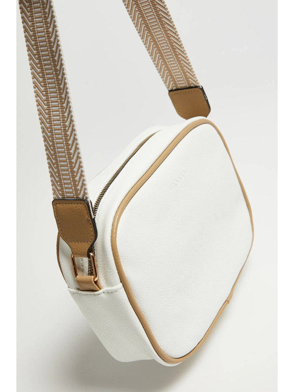 Moodo Бежово-бяла чанта