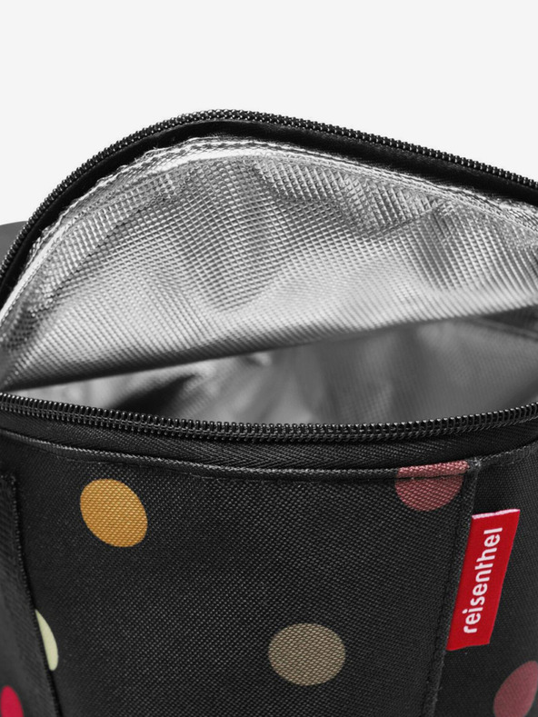 Reisenthel Черна охлаждаща точкована пазарска чанта Reisenthel Coolerbag XS