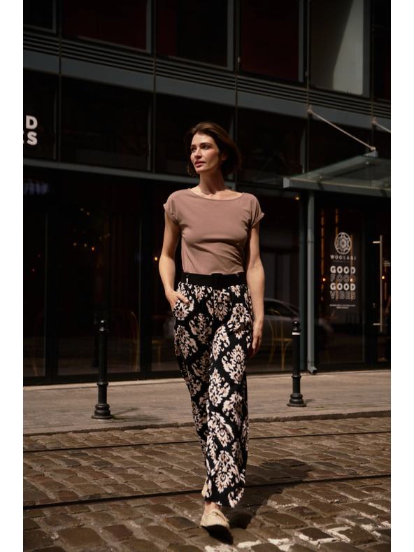 Moodo Дамски панталони Moodo - черни