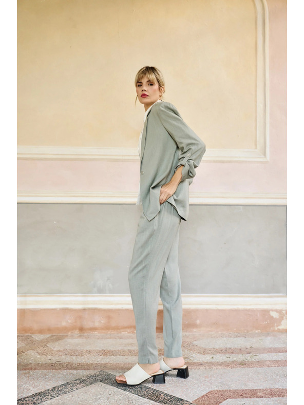 Moodo Дамски панталони Moodo - зелени