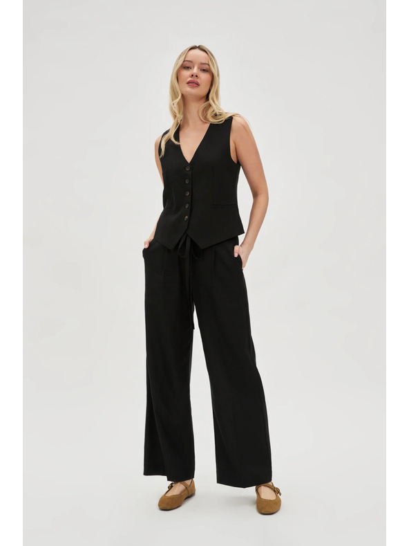 Moodo Дамски панталони Moodo - черни