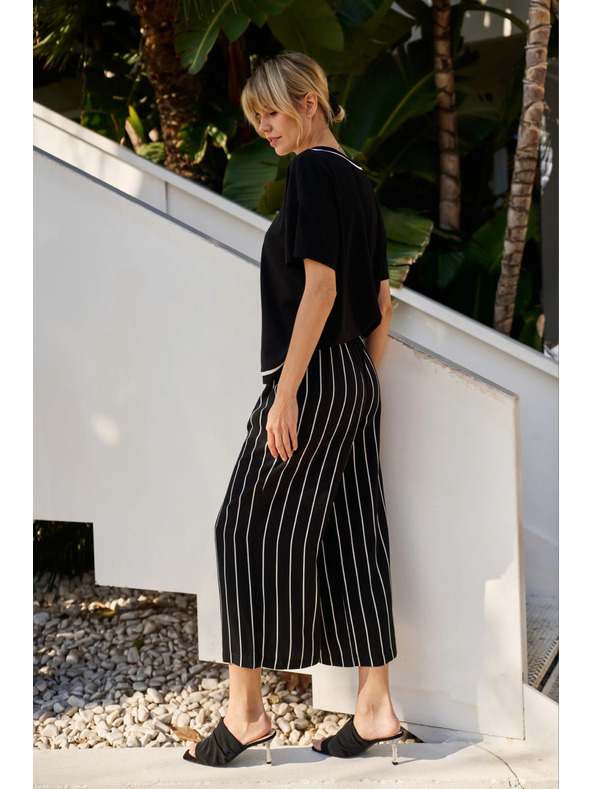 Moodo Дамски раирани панталони Moodo