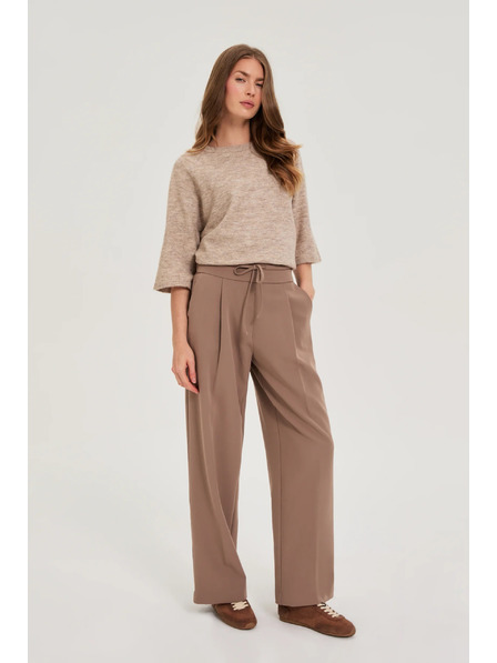 Moodo Светлокафяви свободни панталони Moodo