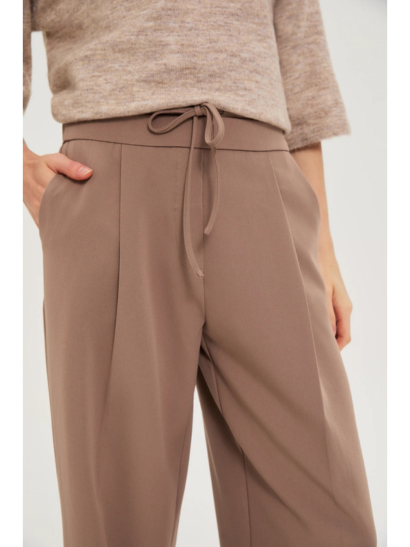 Moodo Светлокафяви свободни панталони Moodo