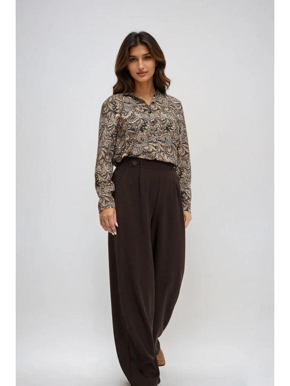 Moodo Дамски панталони Moodo - кафяви