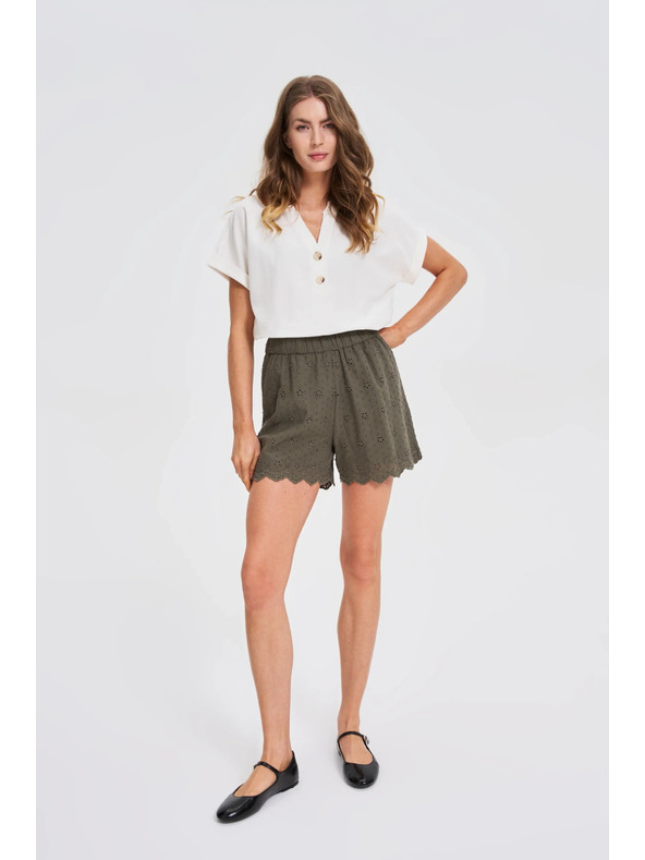 Moodo Дамски къси панталони Moodo - зелени