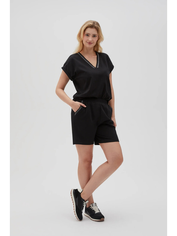 Moodo Дамски къси панталони Moodo - черни