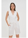 Moodo Дамски къси панталони Moodo - бели