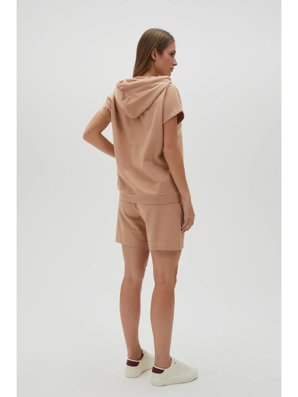 Moodo Дамски къси панталони Moodo - кафяви