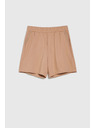 Moodo Дамски къси панталони Moodo - кафяви