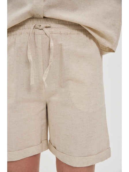 Moodo Дамски къси панталони Moodo - бежови
