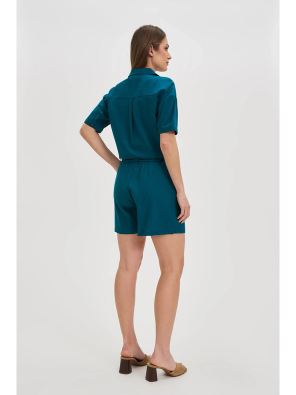 Moodo Дамски къси панталони Moodo - зелени