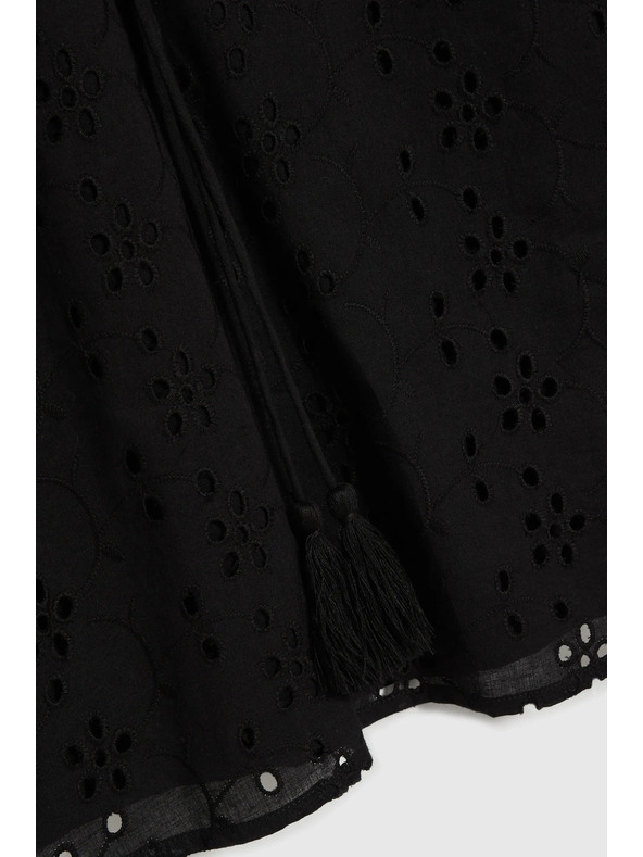 Moodo Черна дамска риза мадейра