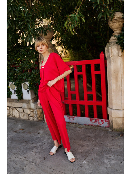 Moodo Червена свободна блуза