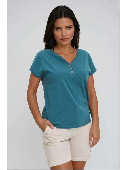 Moodo Дамска блуза с декоративни копчета