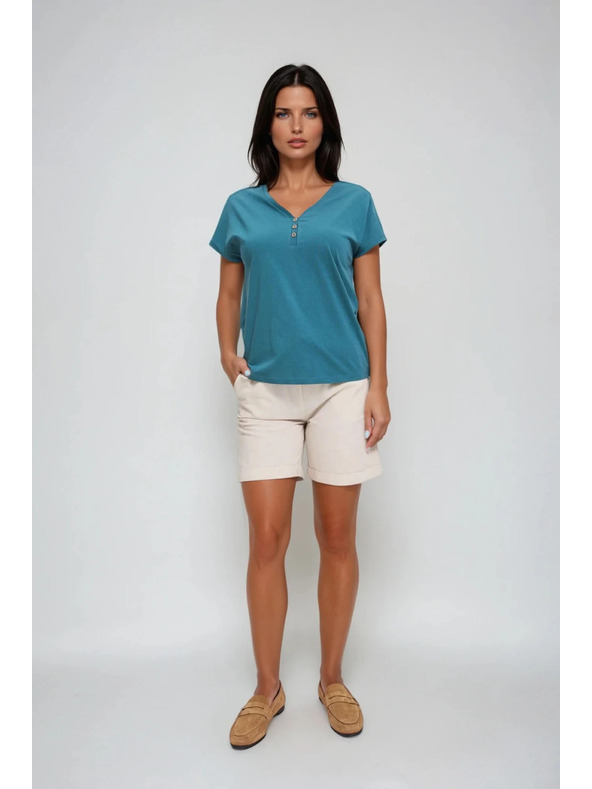 Moodo Дамска блуза с декоративни копчета