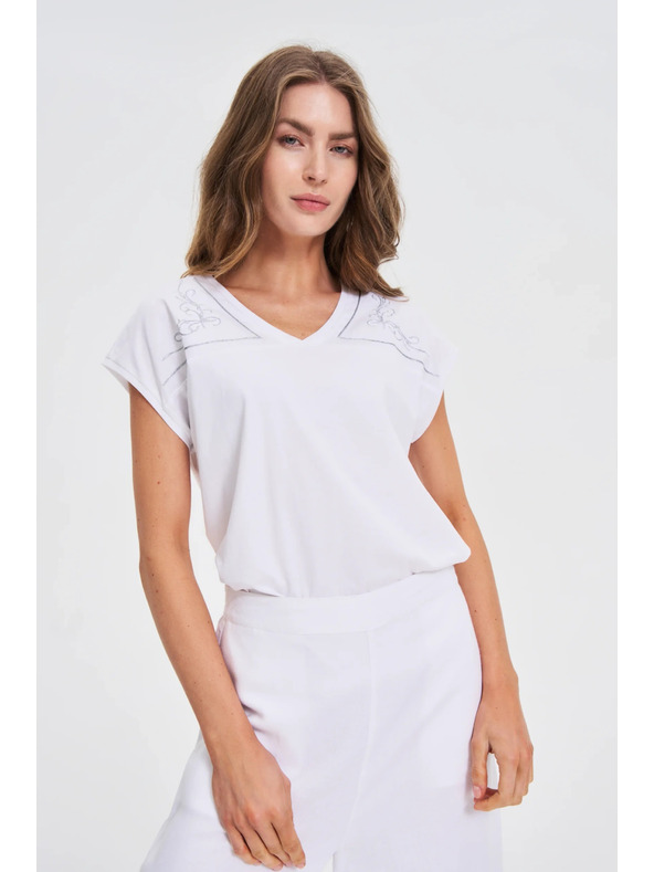 Moodo Дамска бяла блуза