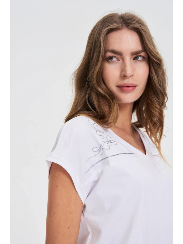 Moodo Дамска бяла блуза