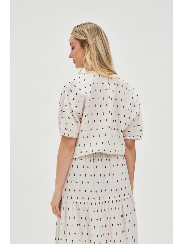 Moodo Бяла щампована блуза