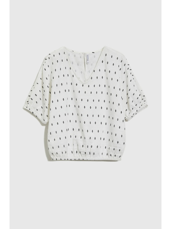 Moodo Бяла щампована блуза
