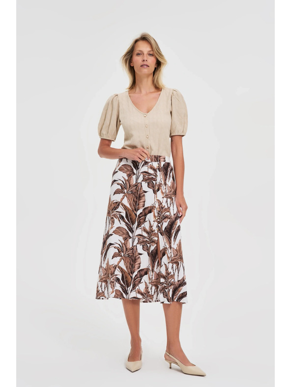 Moodo Дамска тениска Moodo – светлобежово