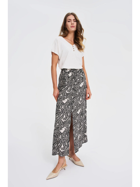 Moodo Бяла блуза с декоративни копчета