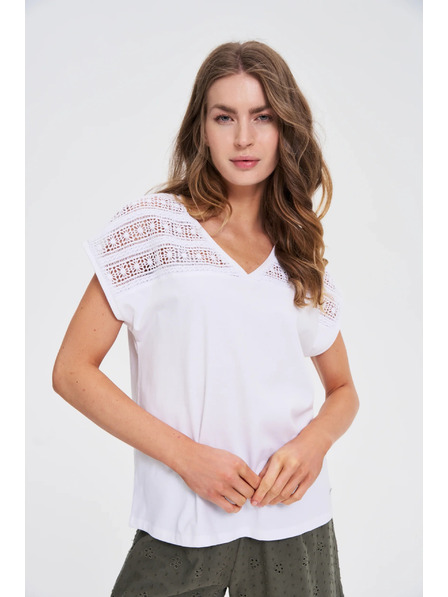 Moodo Бяла свободна блуза