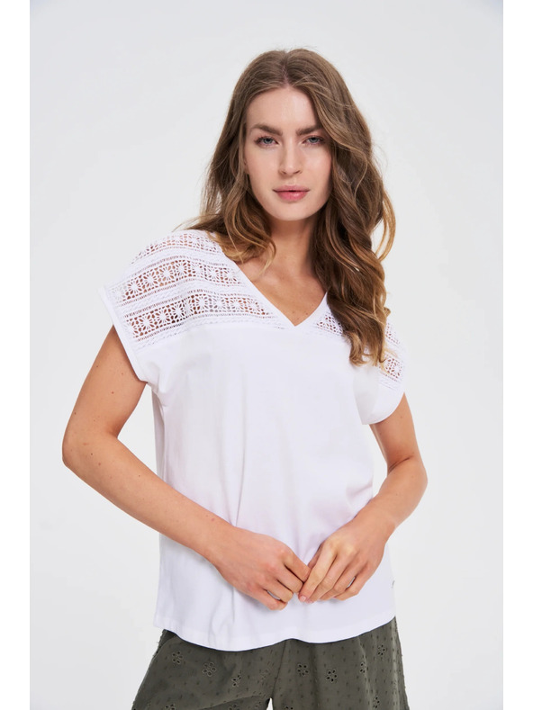 Moodo Бяла свободна блуза