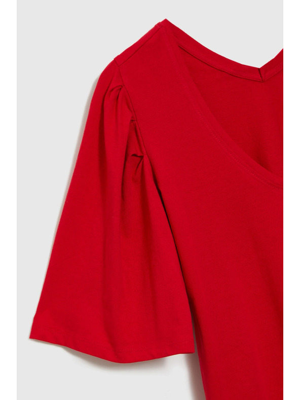 Moodo Червена блуза с широки ръкави