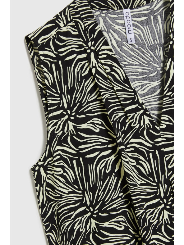 Moodo Черно-бяла блуза без ръкави