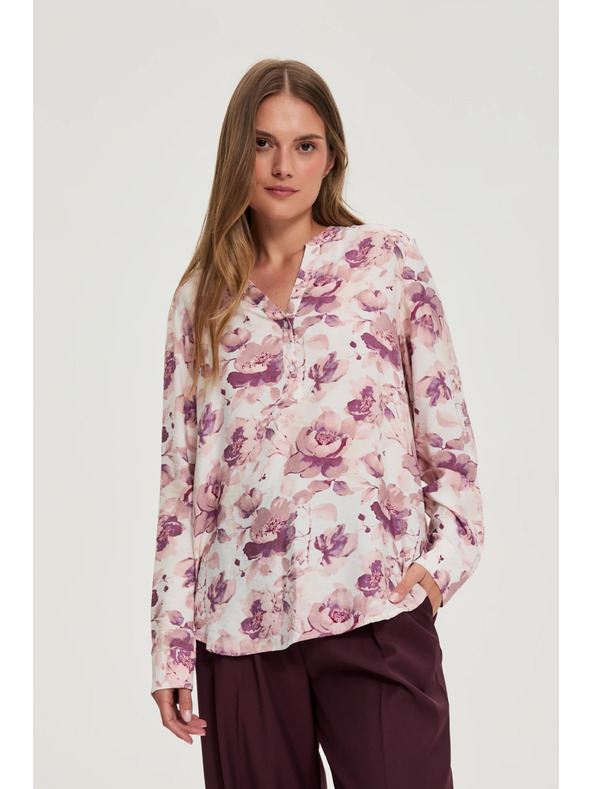 Moodo Розова флорална блуза Moodo