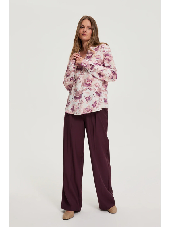 Moodo Розова флорална блуза Moodo