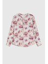 Moodo Розова флорална блуза Moodo