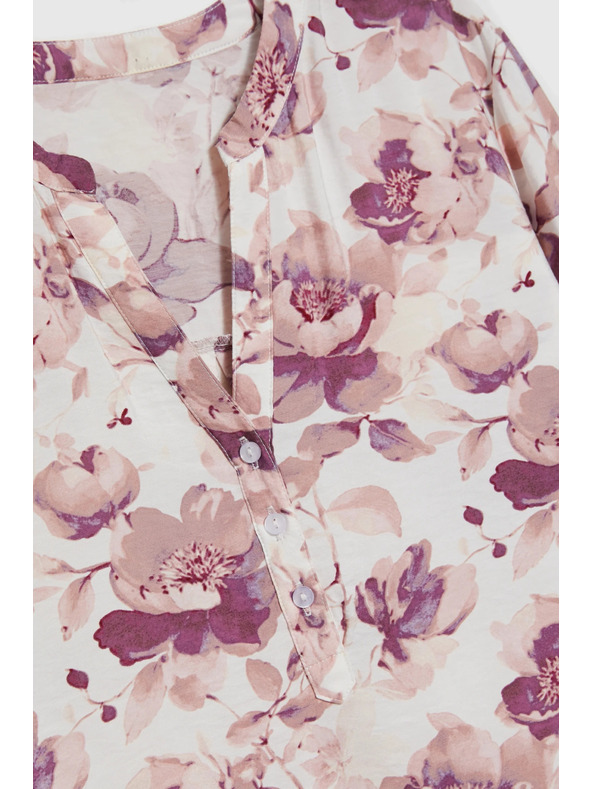 Moodo Розова флорална блуза Moodo