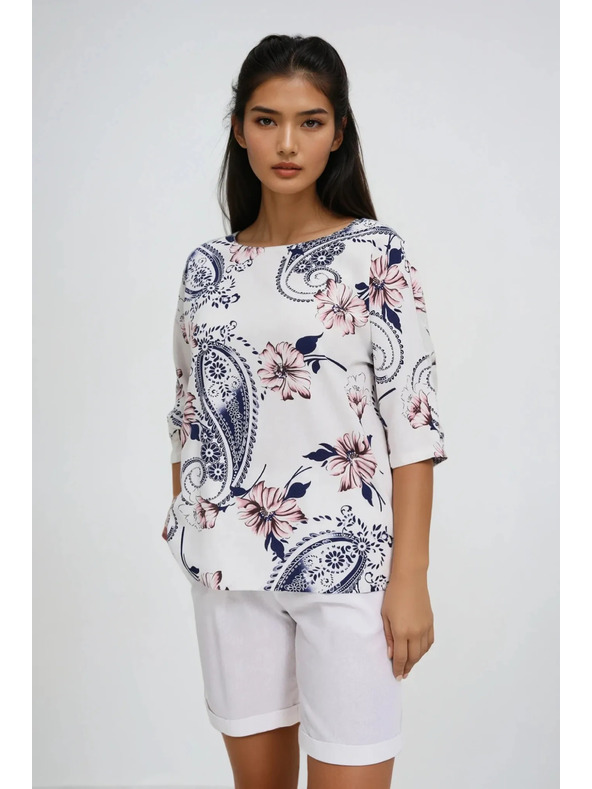 Moodo Дамски топ Moodo - бял