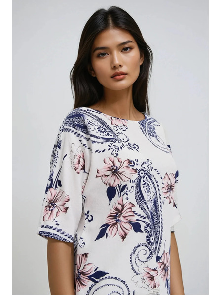 Moodo Дамски топ Moodo - бял