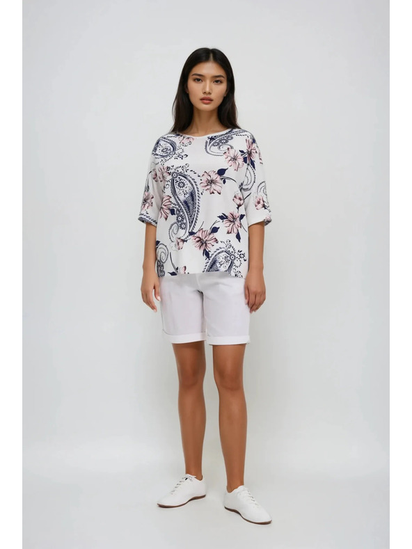 Moodo Дамски топ Moodo - бял