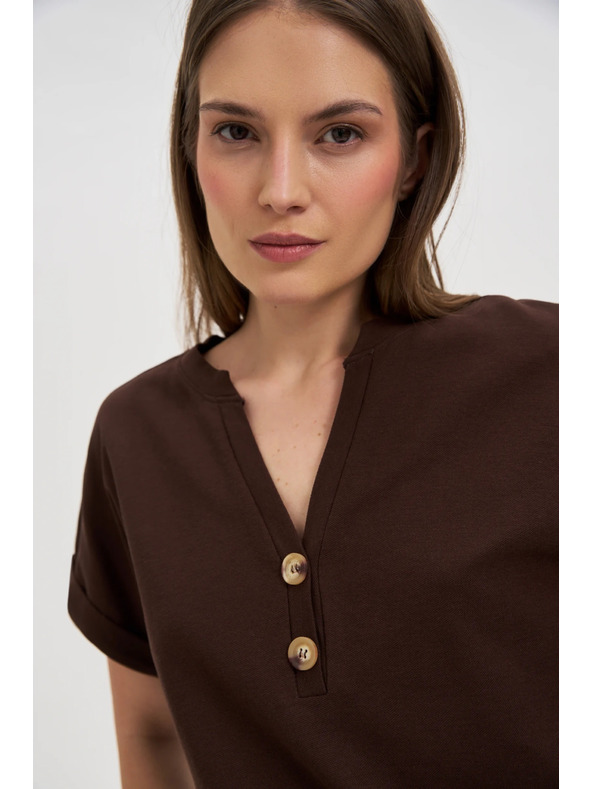 Moodo Кафяв свободен топ