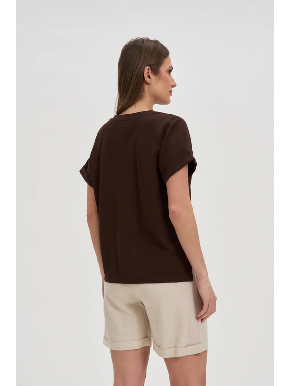 Moodo Кафяв свободен топ