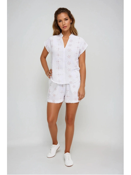 Moodo Бял щампован топ