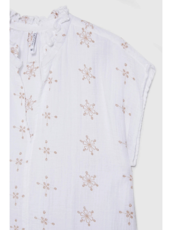 Moodo Бял щампован топ