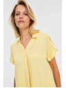 Moodo Маслено жълта блуза с къс ръкав