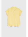 Moodo Маслено жълта блуза с къс ръкав