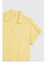 Moodo Маслено жълта блуза с къс ръкав