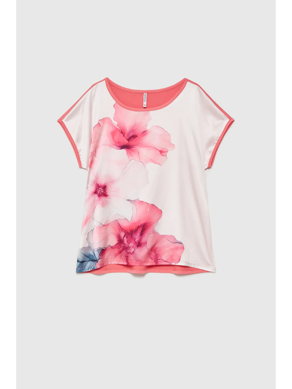 Moodo Дамска бяла блуза с цветя