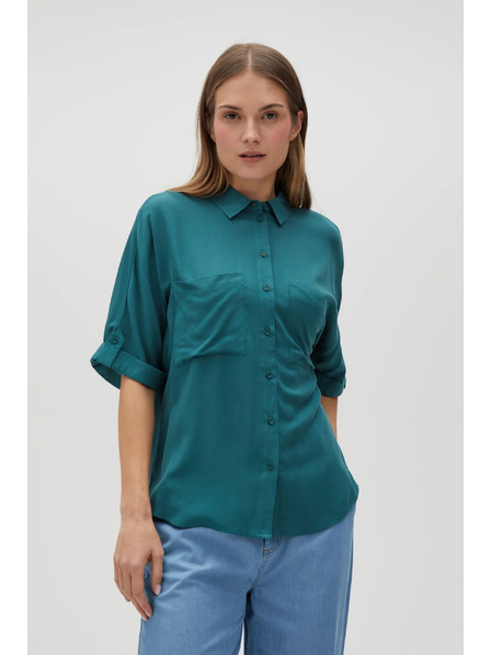 Moodo Зелена риза с променлива дължина на ръкавите